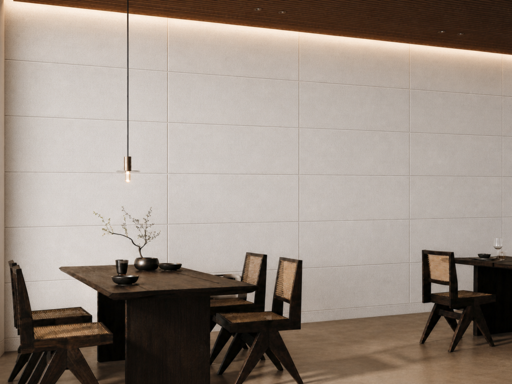 dining space with wood accents